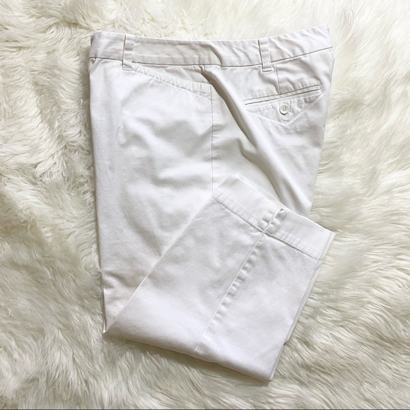 Liz Co White Denim Capri Pants Womens 